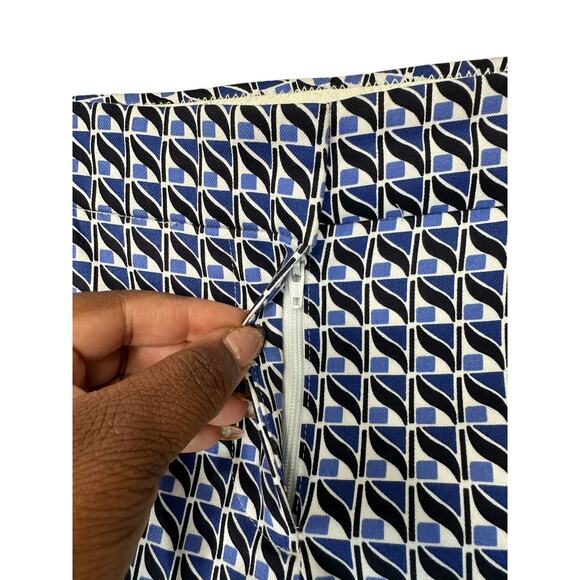 J.Crew‎ Blue Black Business Office Campbell Cropped Ankle Dress Pants Size 6 - Picture 6 of 11